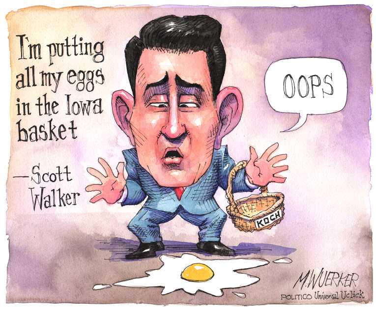 Political/Editorial Cartoon by Matt Wuerker, Politico on Fiorina Climbs