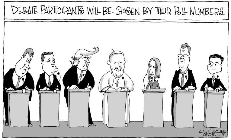 Political/Editorial Cartoon by Signe Wilkinson, Philadelphia Daily News on Fiorina Climbs