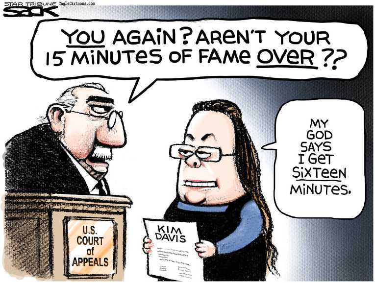 Political/Editorial Cartoon by Steve Sack, Minneapolis Star Tribune on In Other News