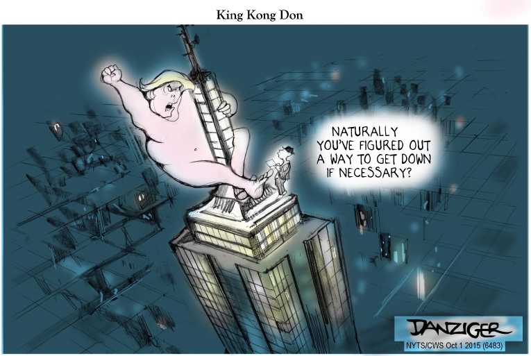 Political/Editorial Cartoon by Jeff Danziger, CWS/CartoonArts Intl. on Hillary’s Numbers Down