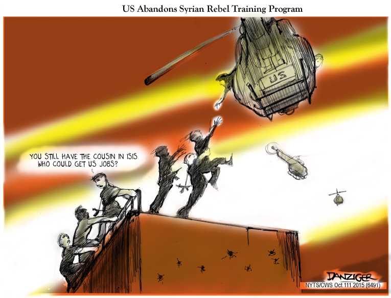 Political/Editorial Cartoon by Jeff Danziger, CWS/CartoonArts Intl. on Fighting Continues