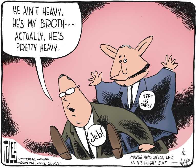 Political/Editorial Cartoon by Tom Toles, Washington Post on Trump, Carson Top Field