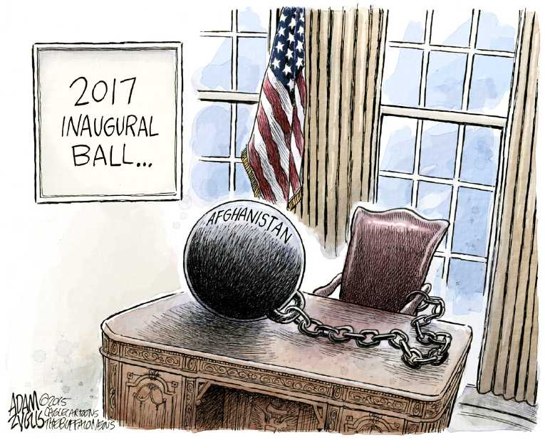Political/Editorial Cartoon by Adam Zyglis, The Buffalo News on US Troops to Stay in Mideast