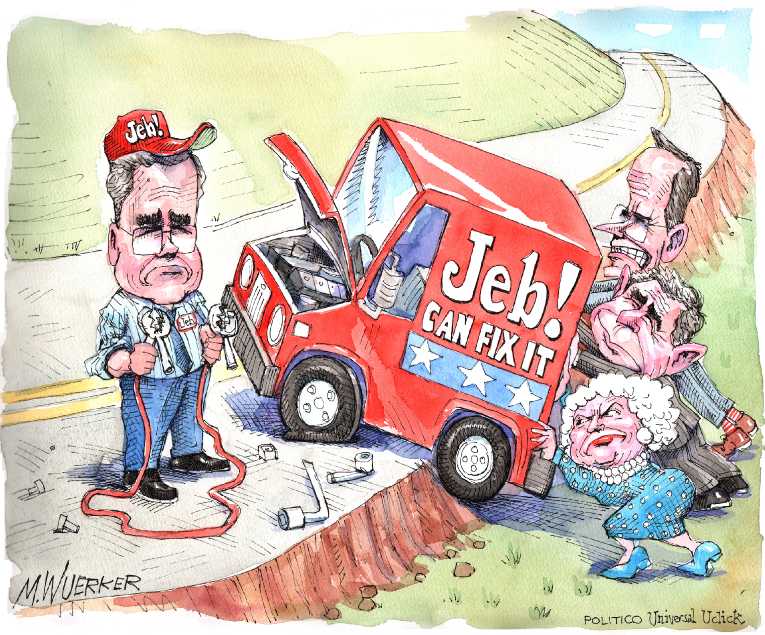 Political/Editorial Cartoon by Matt Wuerker, Politico on Trump Widens Lead