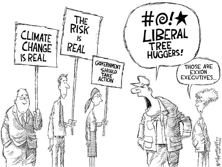 Political/Editorial Cartoon by Nick Anderson, Houston Chronicle on Environmental Crisis Underway