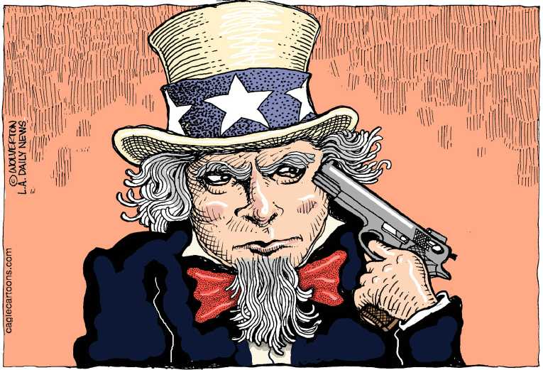 Political/Editorial Cartoon by Monte Wolverton, Cagle Cartoons on America Is Exceptional