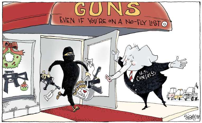 Political/Editorial Cartoon by Signe Wilkinson, Philadelphia Daily News on America Is Exceptional