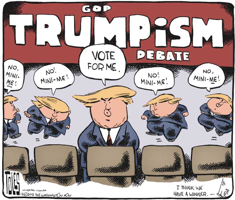 Political/Editorial Cartoon by Tom Toles, Washington Post on GOP Candidates Offer Solutions