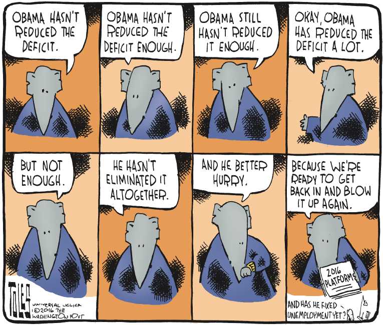 Political/Editorial Cartoon by Tom Toles, Washington Post on Republicans Gearing Up