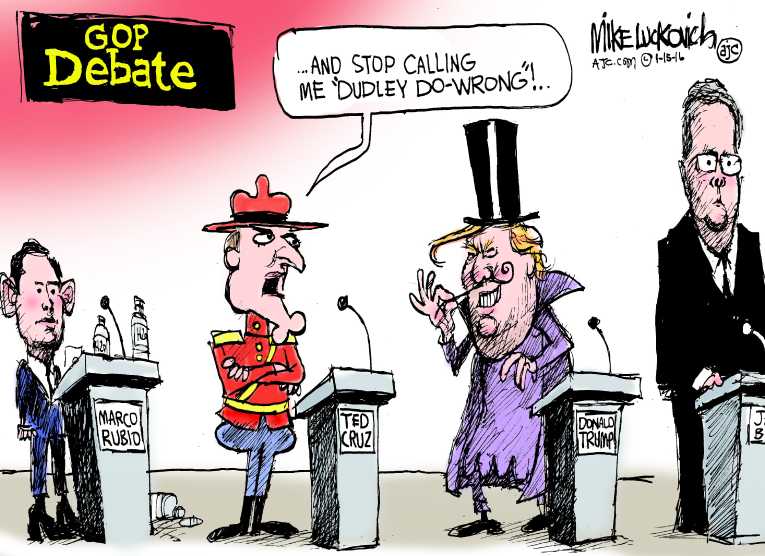 Political/Editorial Cartoon by Mike Luckovich, Atlanta Journal-Constitution on Palin Endorses Trump