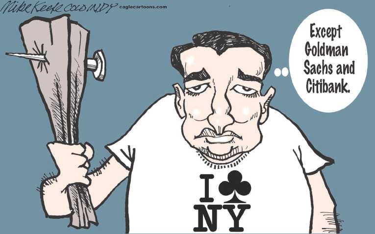Political/Editorial Cartoon by Mike Keefe, Denver Post on Palin Endorses Trump