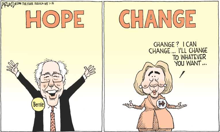 Political/Editorial Cartoon by Robert Ariail on Hillary Confident of Victory
