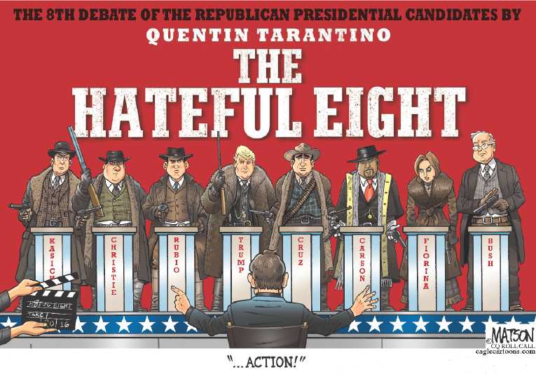 Political/Editorial Cartoon by RJ Matson, Cagle Cartoons on Trump Skips Debate