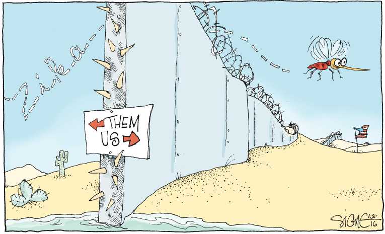 Political/Editorial Cartoon by Signe Wilkinson, Philadelphia Daily News on New Health Concern Emerges