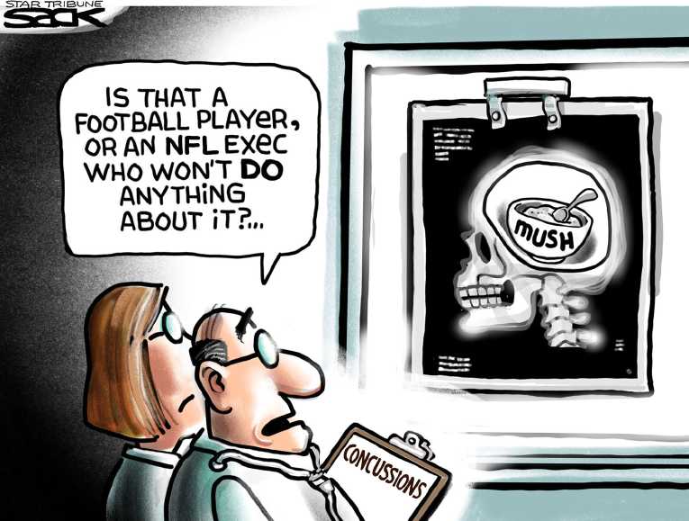 Political/Editorial Cartoon by Steve Sack, Minneapolis Star Tribune on New Study Confirms Old Study