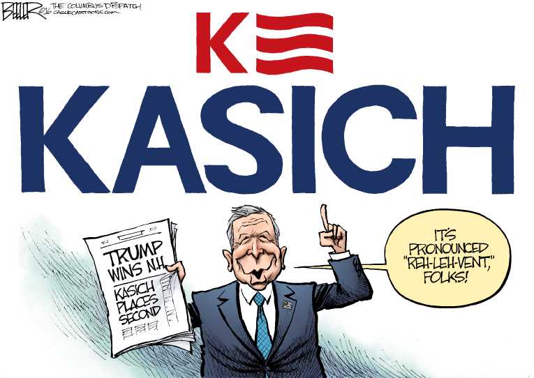 Political/Editorial Cartoon by Nate Beeler, Washington Examiner on Bernie Wins Big In New Hampshire