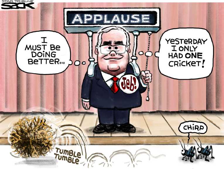 Political/Editorial Cartoon by Steve Sack, Minneapolis Star Tribune on GOP Race Went as Predicted