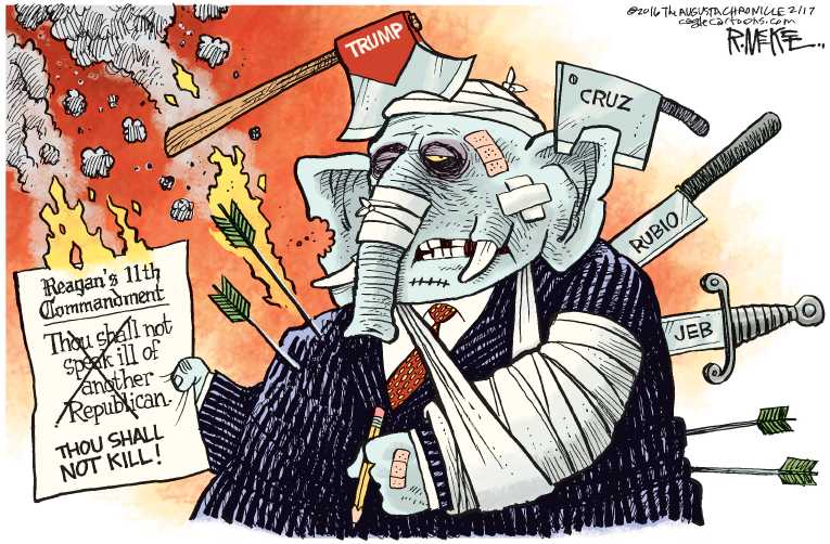 Political/Editorial Cartoon by Rick McKee, The Augusta Chronicle on Trump States the Obvious