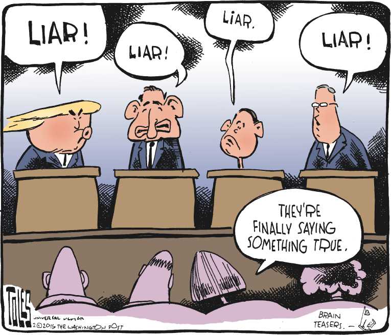 Political/Editorial Cartoon by Tom Toles, Washington Post on Trump Takes S.C. and Nevada
