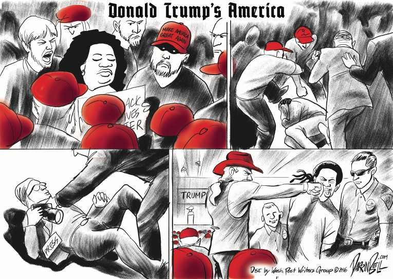Political/Editorial Cartoon by Darrin Bell, Washington Post Writers Group on GOP Aims at Trump