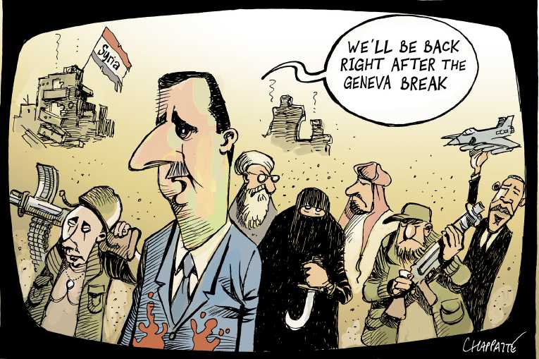 Political/Editorial Cartoon by Patrick Chappatte, International Herald Tribune on In Other News