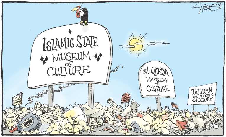 Political/Editorial Cartoon by Signe Wilkinson, Philadelphia Daily News on No Follow-up Attacks After Brussels