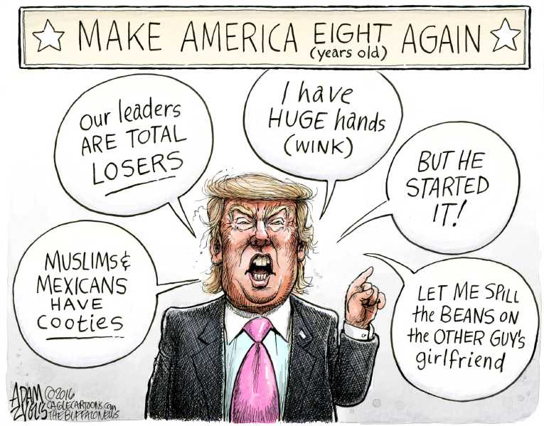 Political/Editorial Cartoon by Adam Zyglis, The Buffalo News on Republican Race Growing Nastier