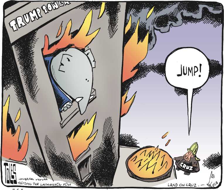 Political/Editorial Cartoon by Tom Toles, Washington Post on Anti-Trump Forces Gaining Steam