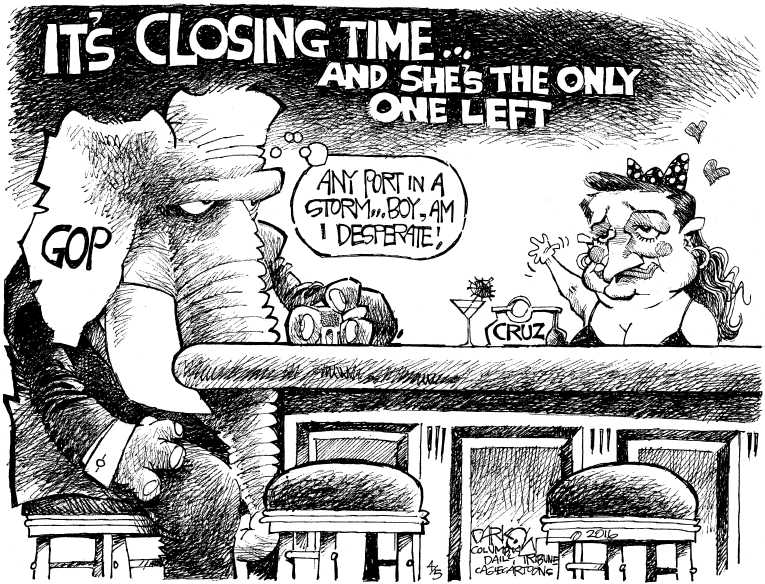 Political/Editorial Cartoon by John Darkow, Columbia Daily Tribune, Missouri on Anti-Trump Forces Gaining Steam
