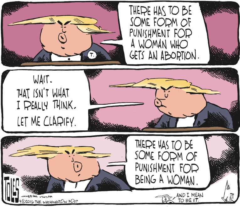 Political/Editorial Cartoon by Tom Toles, Washington Post on Anti-Trump Forces Gaining Steam
