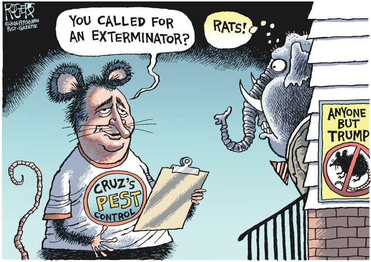 Political/Editorial Cartoon by Rob Rogers, The Pittsburgh Post-Gazette on Anti-Trump Forces Gaining Steam