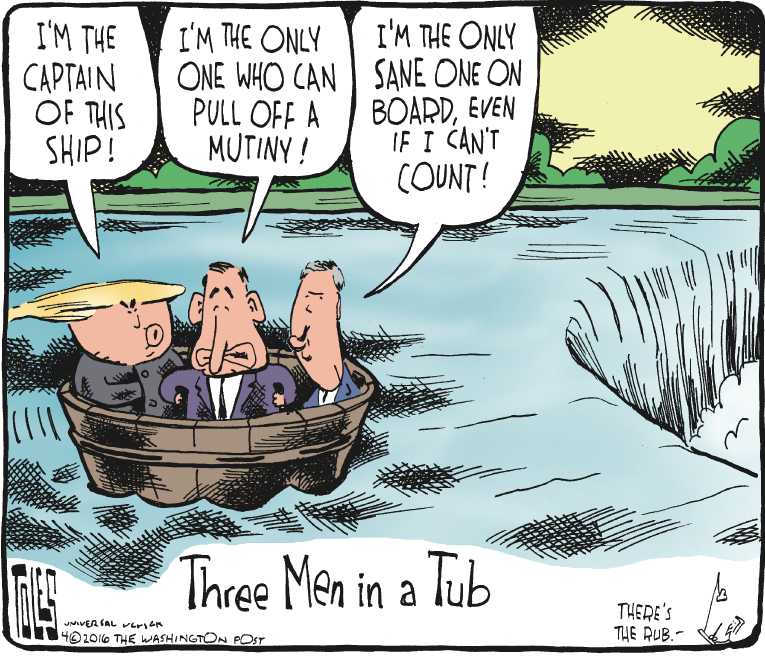 Political/Editorial Cartoon by Tom Toles, Washington Post on Trump Wins New York