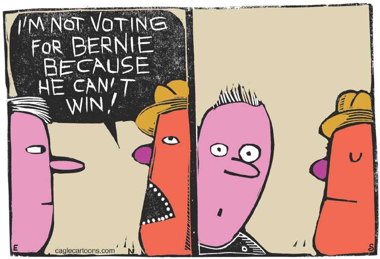 Political/Editorial Cartoon by Randall Enos, Cagle Cartoons on Hillary Wins Big in Closed Primaries
