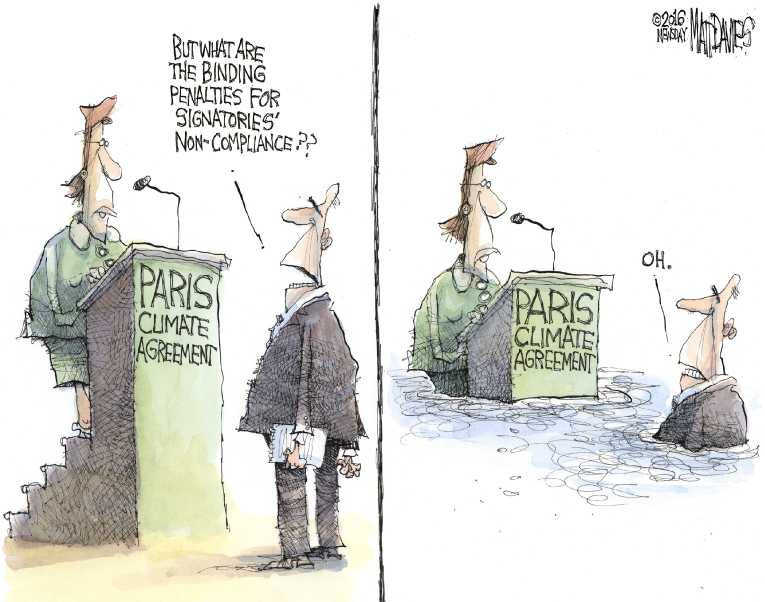 Political/Editorial Cartoon by Matt Davies, Journal News on Earth Day Celebrated