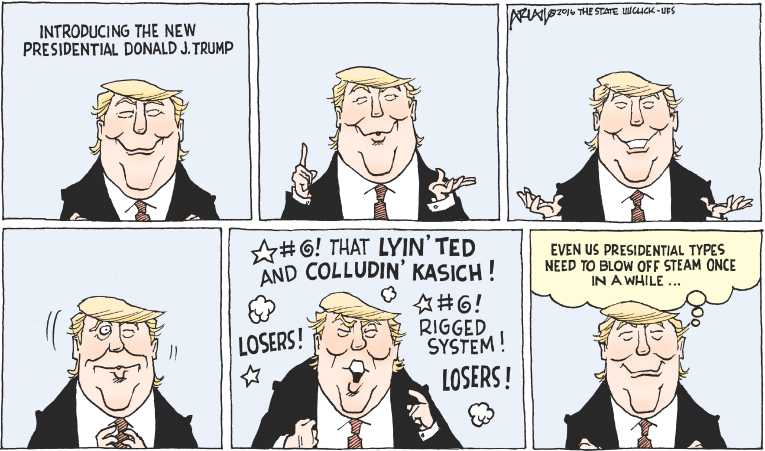 Political/Editorial Cartoon by Robert Ariail on Trump Sweeps Tuesday