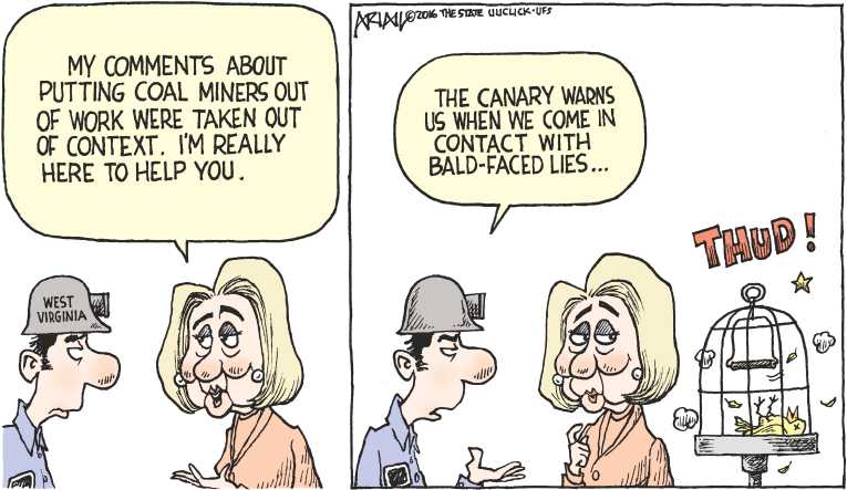 Political/Editorial Cartoon by Robert Ariail on Sanders Wins West Virginia