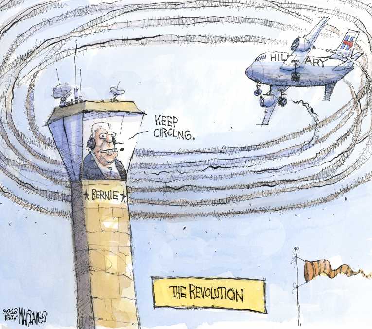 Political/Editorial Cartoon by Matt Davies, Journal News on Sanders Wins West Virginia