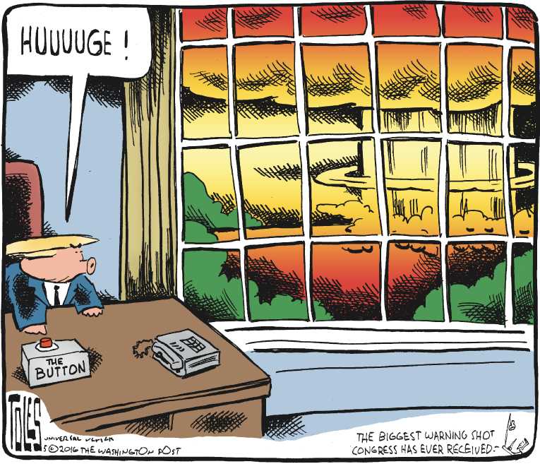Political/Editorial Cartoon by Tom Toles, Washington Post on Trump Determined to Unite Party