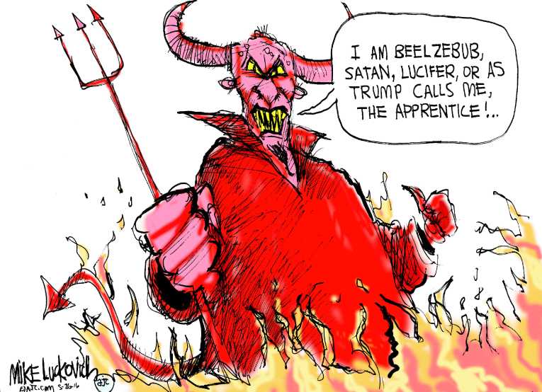 Political/Editorial Cartoon by Mike Luckovich, Atlanta Journal-Constitution on Trump Cruising