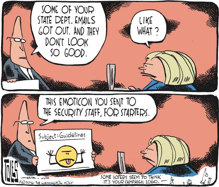 Political/Editorial Cartoon by Tom Toles, Washington Post on Democratic Race Tightens