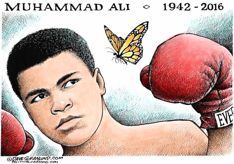 Political/Editorial Cartoon by Dave Granlund on The Greatest Is Gone