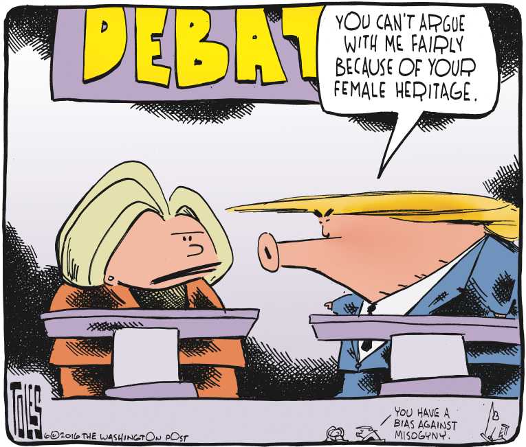 Political/Editorial Cartoon by Tom Toles, Washington Post on Race Shaping Up