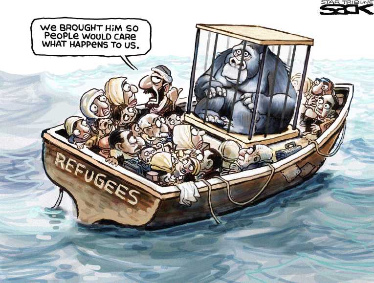Political/Editorial Cartoon by Steve Sack, Minneapolis Star Tribune on In Other News