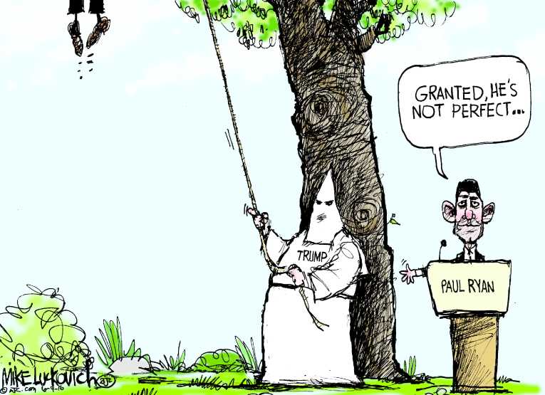 Political/Editorial Cartoon by Mike Luckovich, Atlanta Journal-Constitution on Dump Trump Movement Grows