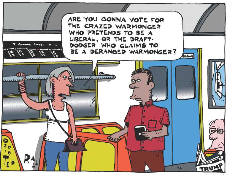 Political/Editorial Cartoon by Ted Rall on Sanders Ignored