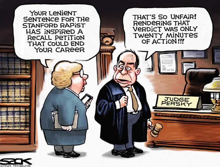 Political/Editorial Cartoon by Steve Sack, Minneapolis Star Tribune on In Other News
