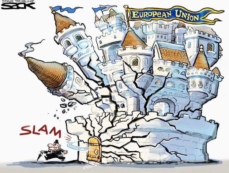 Political/Editorial Cartoon by Steve Sack, Minneapolis Star Tribune on Next Steps Uncertain