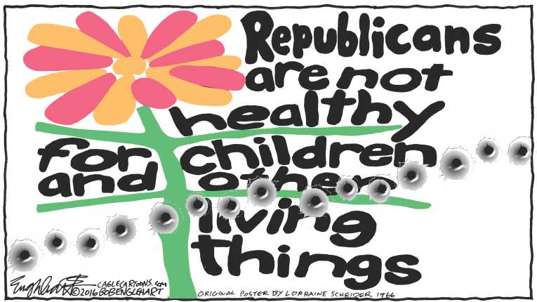 Political/Editorial Cartoon by Bob Englehart, Hartford Courant on GOP Staying the Course