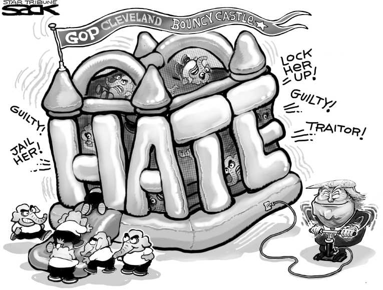 Political/Editorial Cartoon by Steve Sack, Minneapolis Star Tribune on Trump Wins Nomination