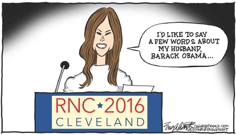 Political/Editorial Cartoon by Bob Englehart, Hartford Courant on Trump Wins Nomination